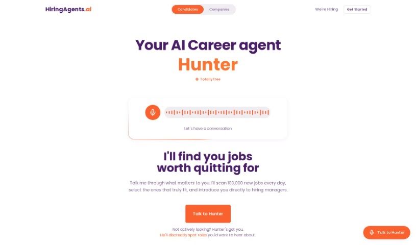 Screenshot of Holly Hires AI