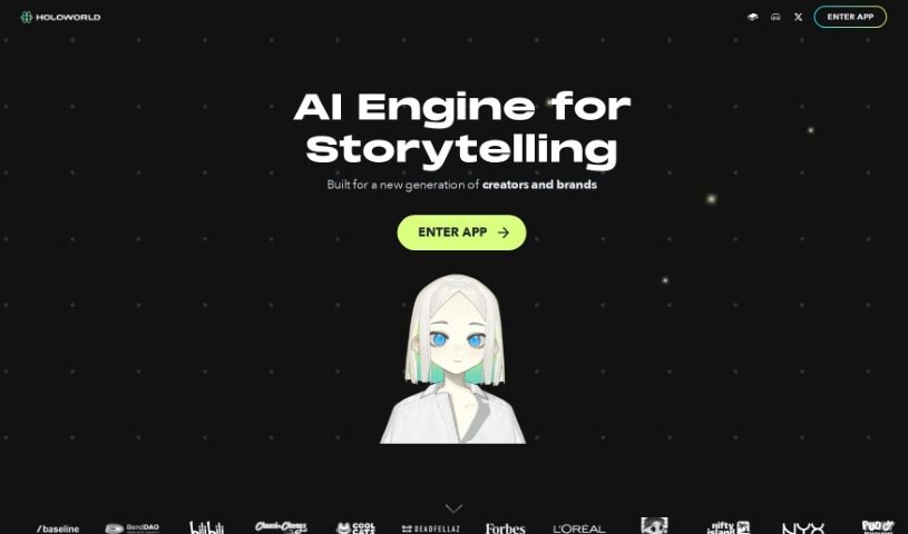 Screenshot of Holoworld AI