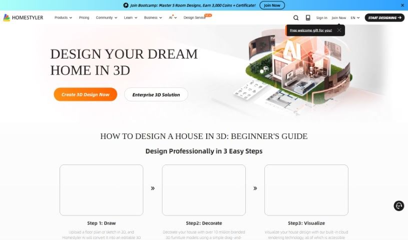 Screenshot of Homestyler