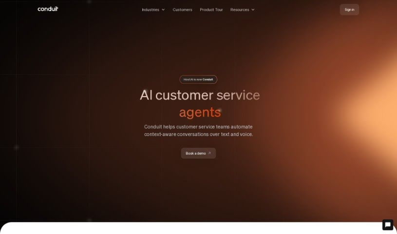 Screenshot of HostAI