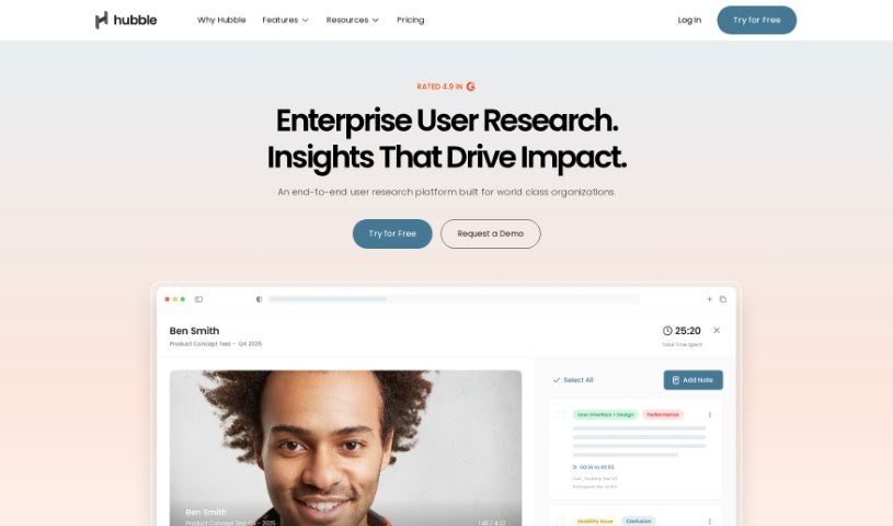 Screenshot of Hubble