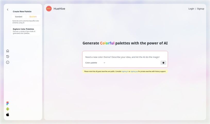 Screenshot of HueHive