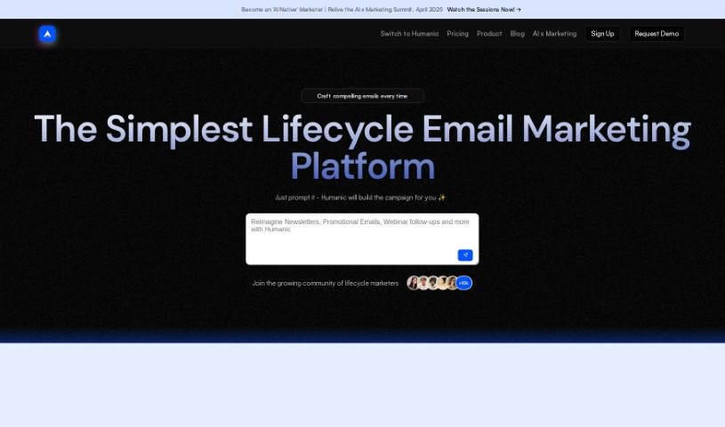 Screenshot of Humanic AI