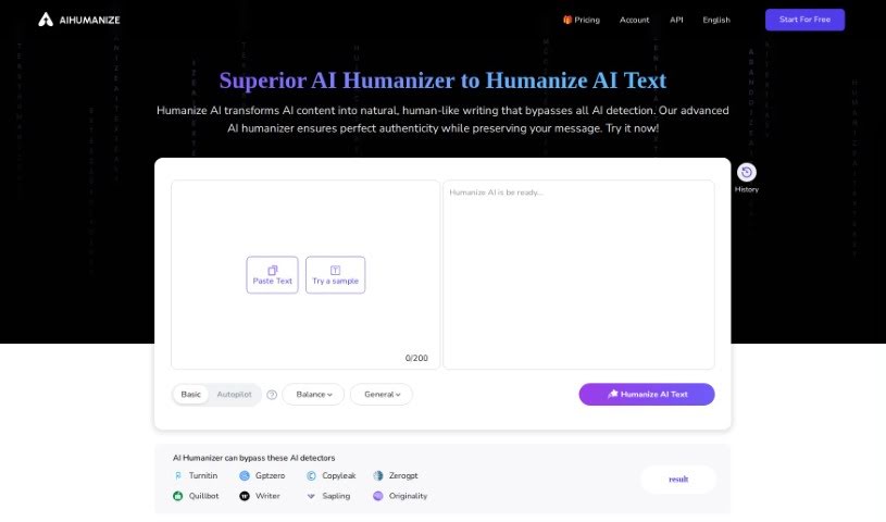 Screenshot of Humanize