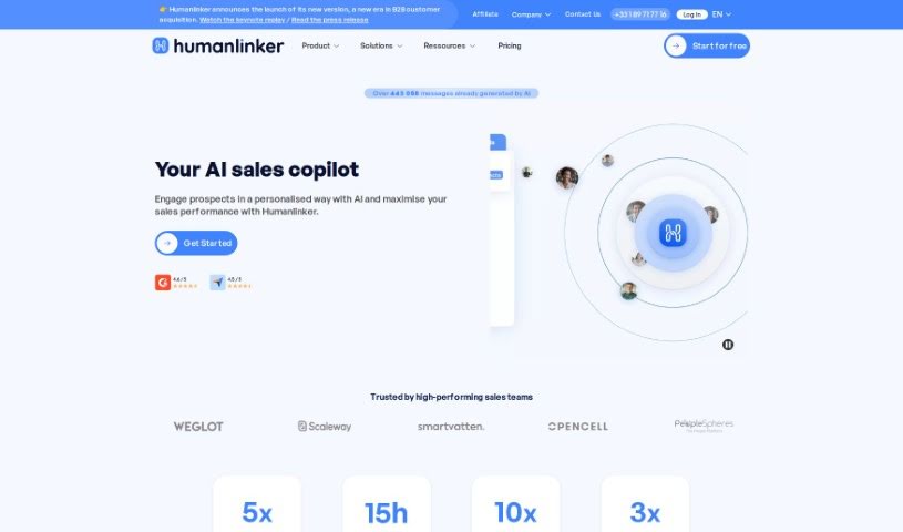 Screenshot of Humanlinker