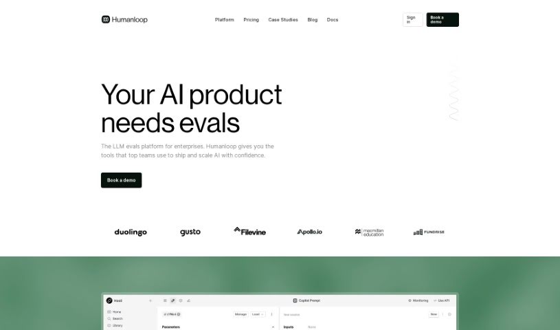 Screenshot of Humanloop