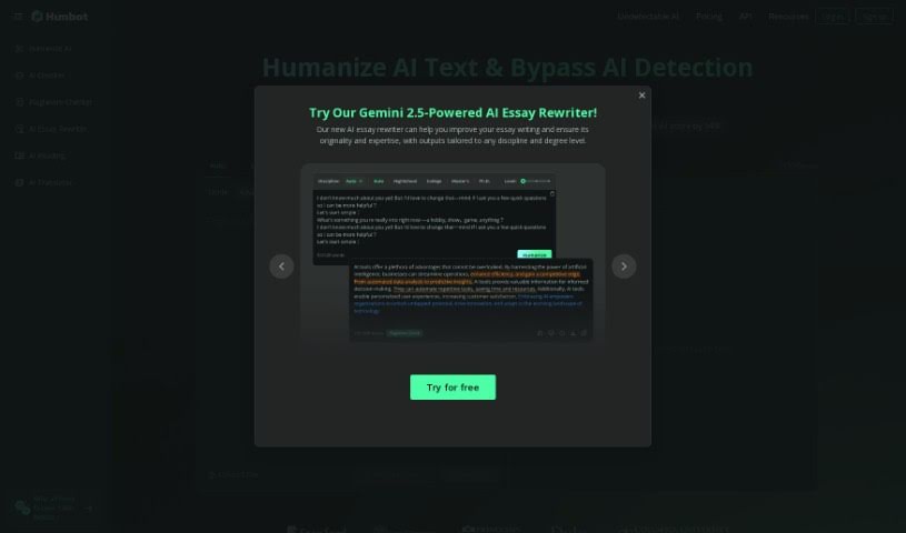 Screenshot of Humbot