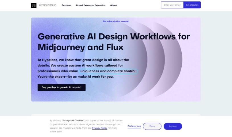 Screenshot of Hypeless