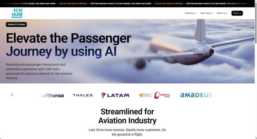 Screenshot of ICM Hub