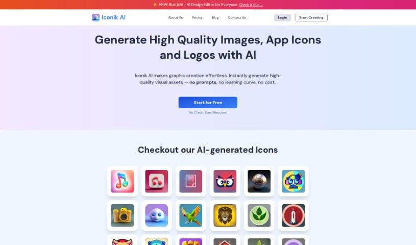 Screenshot of Iconik AI