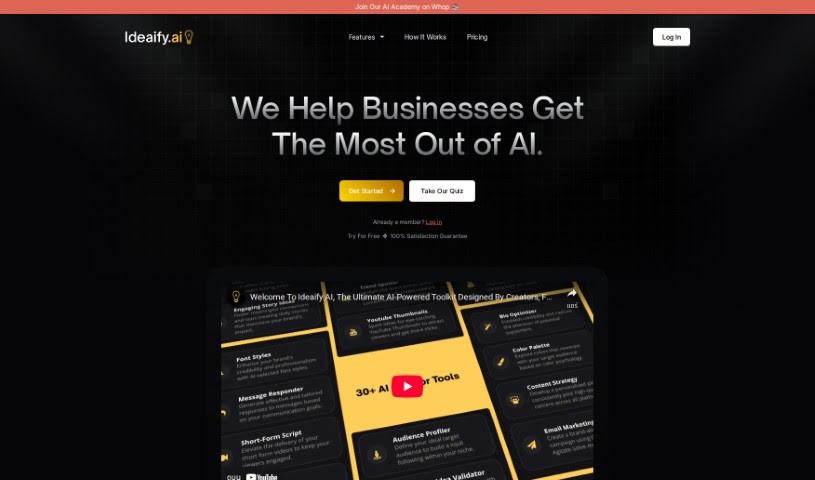 Screenshot of Ideaify AI