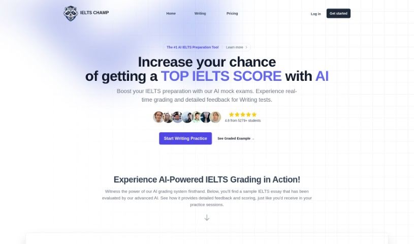 Screenshot of IELTS CHAMP