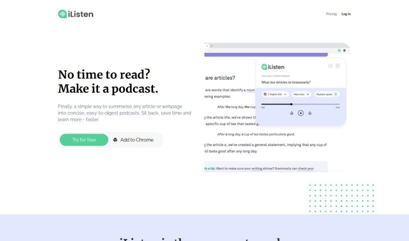 Screenshot of iListen