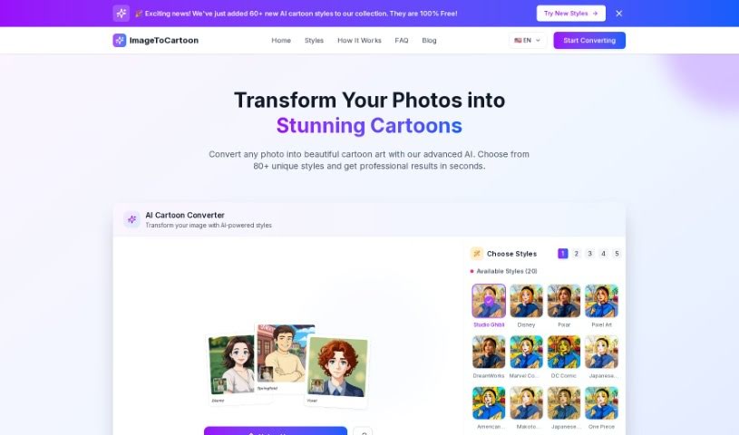 Screenshot of ImagetoCartoon