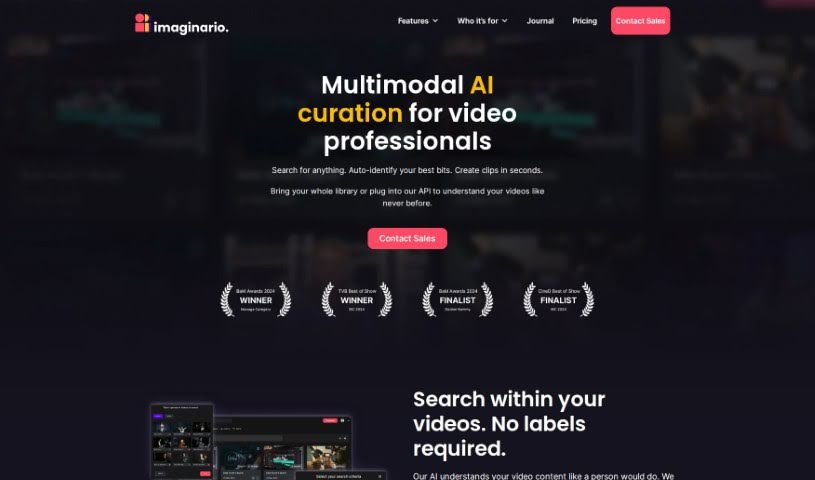 Screenshot of Imaginario.ai