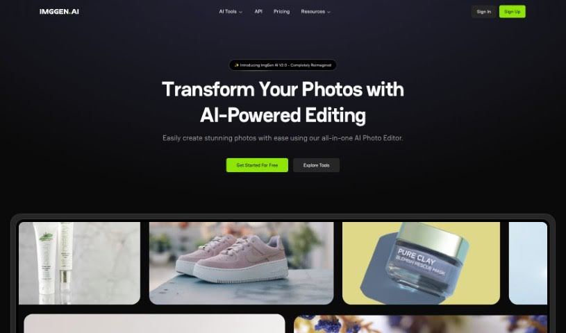 Screenshot of ImgGen AI