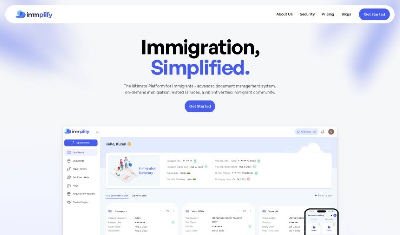 Screenshot of Immplify