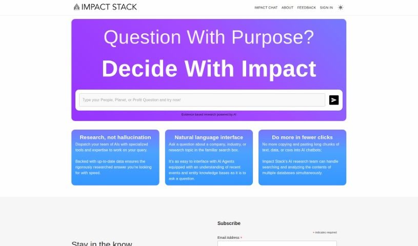 Screenshot of Impact Stack
