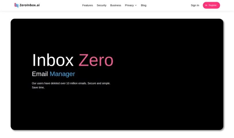 Screenshot of Inbox Zero Ai