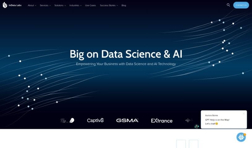 Screenshot of InData Labs