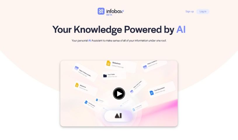 Screenshot of Infoboxai