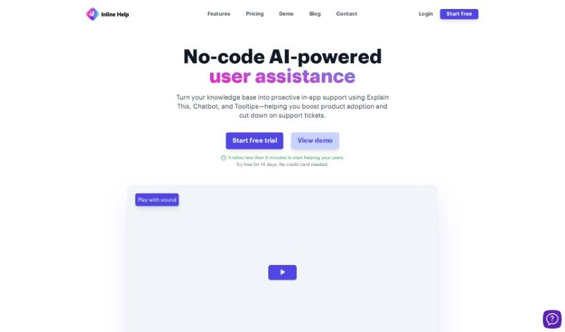 Screenshot of Inline Help