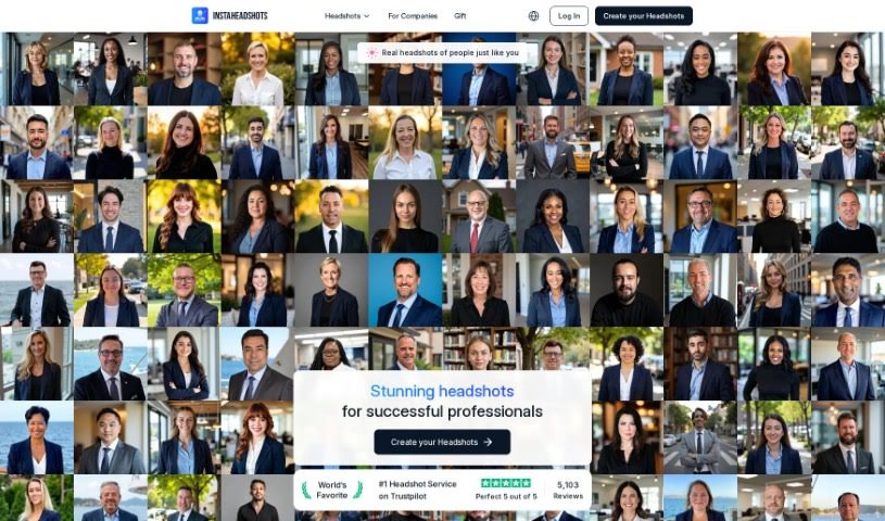 Screenshot of InstaHeadshots