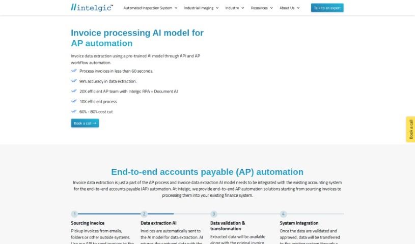 Screenshot of Intellectia.ai Invoice Processing Automation