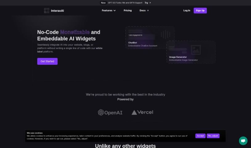 Screenshot of InteraxAI