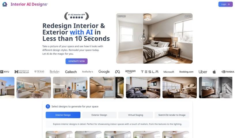 Screenshot of Interior AI Designs