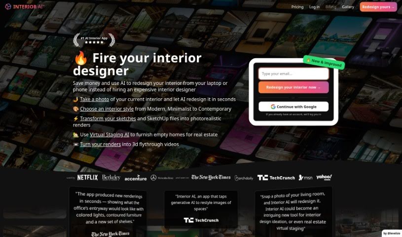 Screenshot of Interior AI