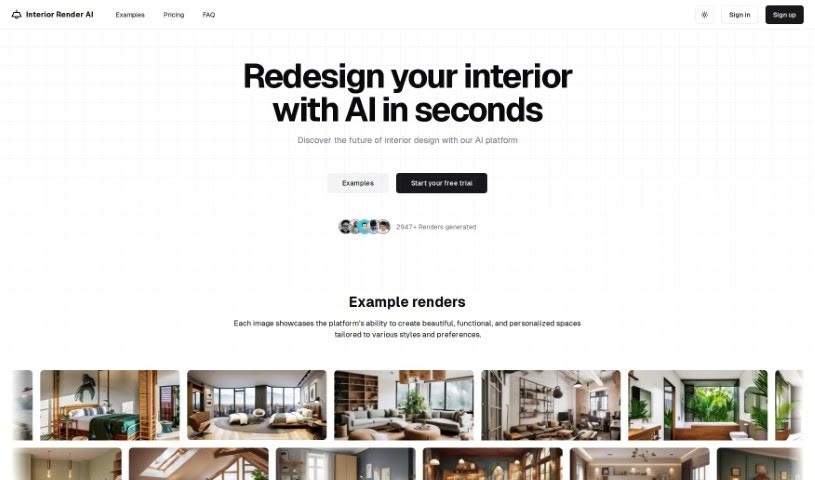 Screenshot of Interior Render Ai