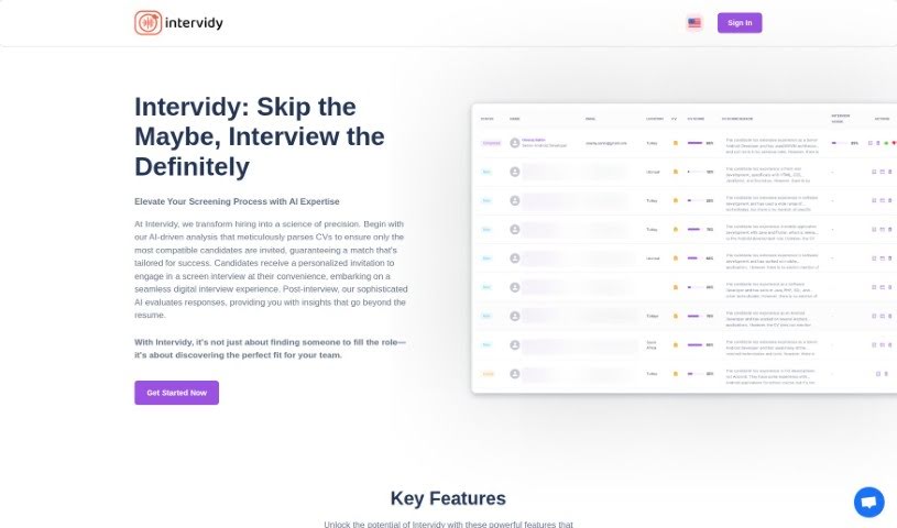 Screenshot of Intervidy
