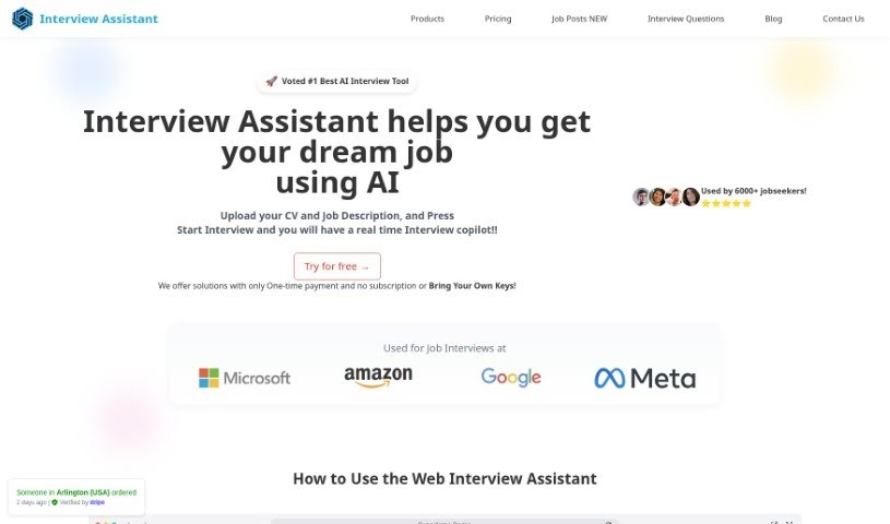 Screenshot of Interview Assistant AI