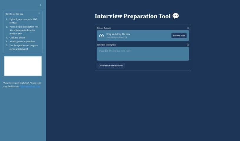 Screenshot of Interview Prep Work
