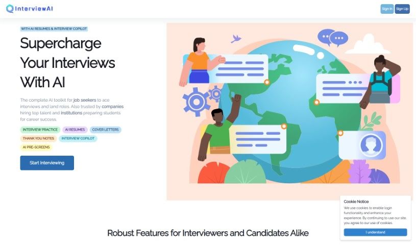 Screenshot of InterviewAI