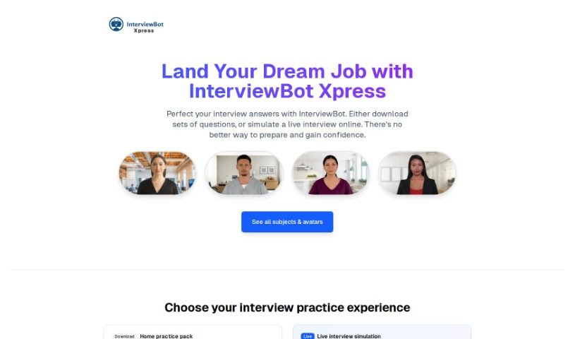 Screenshot of InterviewBot