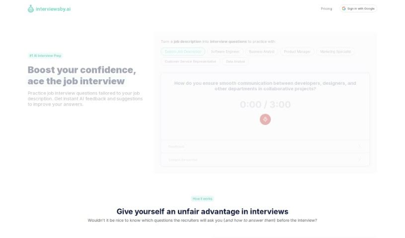 Screenshot of Interviews by AI