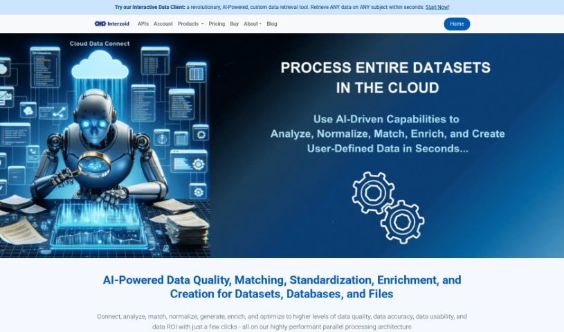 Screenshot of Interzoid