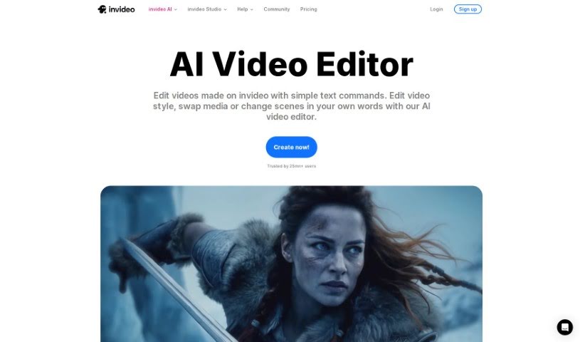 Screenshot of Invideo AI AI Video Editor