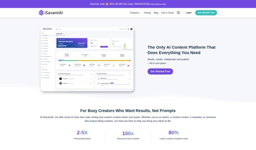 Screenshot of iSavantAI