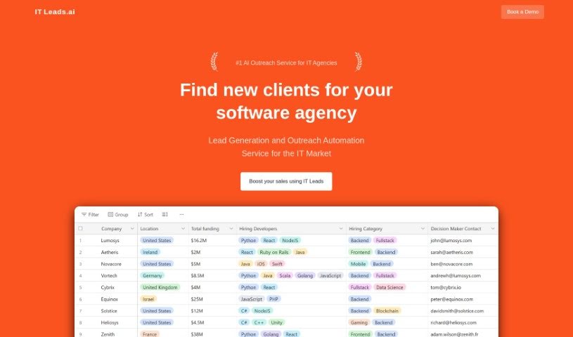 Screenshot of IT Leads