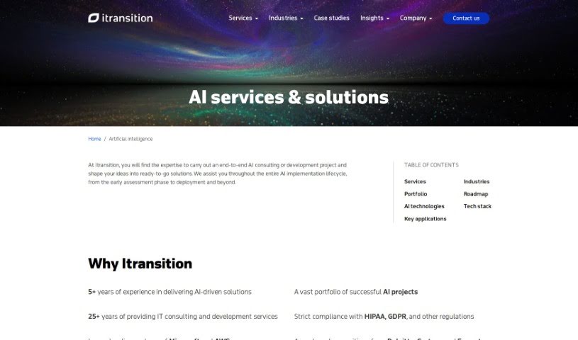 Screenshot of Itransition