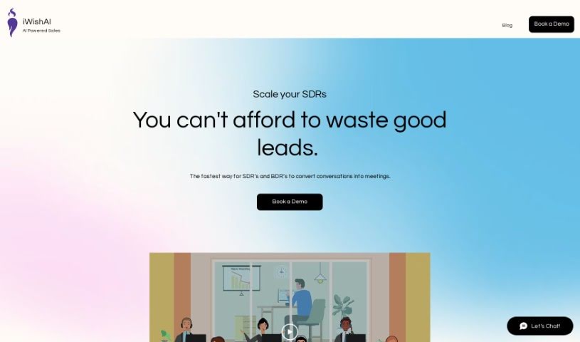 Screenshot of iWish AI