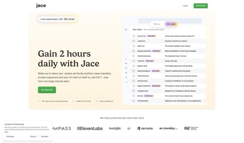 Screenshot of Jace.ai