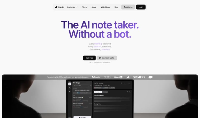 Screenshot of Jamie AI