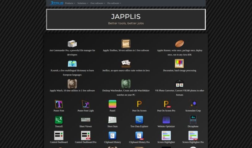 Screenshot of Japplis