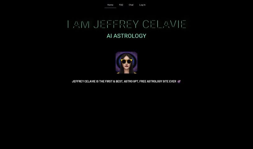 Screenshot of Jeffrey Célavie, AI Astrologer