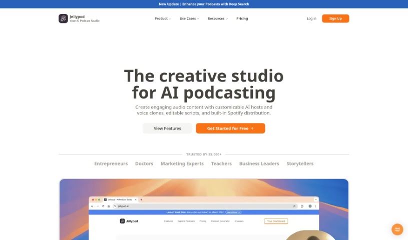 Screenshot of Jellypod