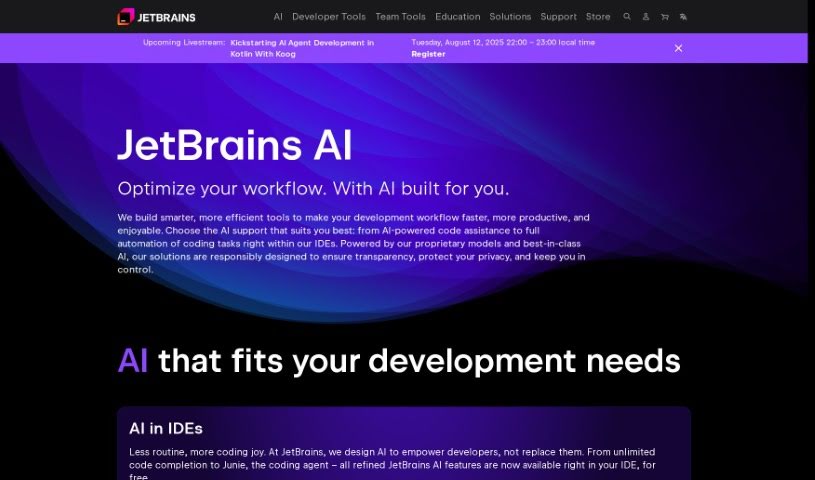 Screenshot of JetBrains